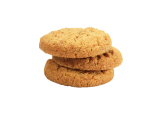 Cookies, desserts or snacks are sweet and delicious isolated on white background.Selection focus.