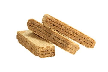 Cookies, desserts or snacks are sweet and delicious isolated on white background.Selection focus.