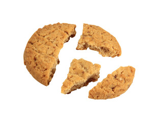 Cookies, desserts or snacks are sweet and delicious isolated on white background.Selection focus.