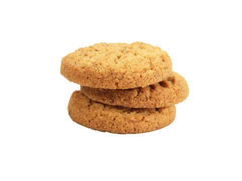 Cookies, desserts or snacks are sweet and delicious isolated on white background.Selection focus.