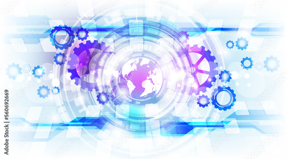 Aufkleber abstract background image, mechanism concept of technology of modern world.
