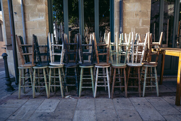 Bar on Old Town of Larnaca city, Cyprus island country