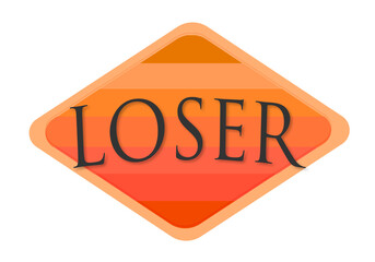 loser stamp on white background