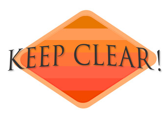 keep clear vintage rubber stamp isolated on white background