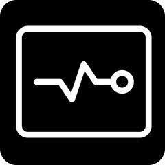 Solid Heartbeat square icon