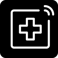 Solid Medical Cross Signal icon