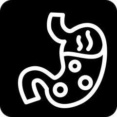 Solid stomach acid icon