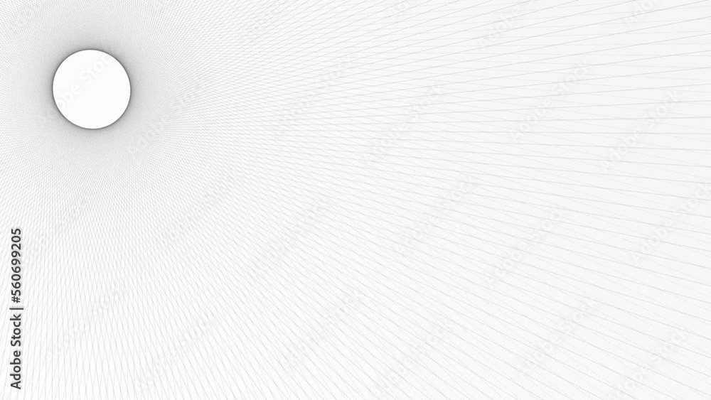 Poster sun with rays lines in left top revolving around background loop. circle shape with rotating grey gr