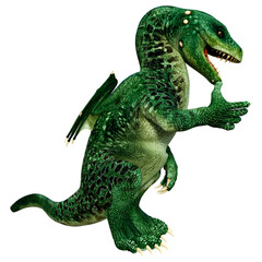 3D Rendering Fairy Tale Dragon on White