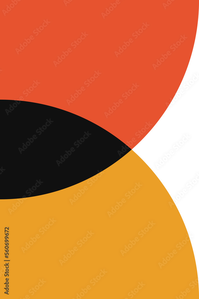 Poster abstract geometric minimalist artwork. vector illustration made of simple shapes like circle, square