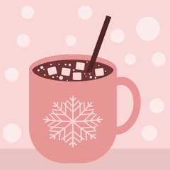 simple vector illustration 
 Christmas mug