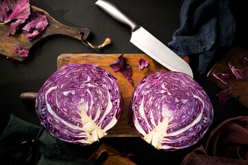 Red cabbage pieces