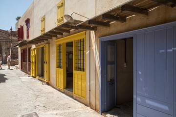 Renovated houses on Spinalonga Isalnd in Crete