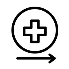 Obraz premium drugs hospital arrows icon