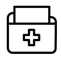 Obraz premium folder medical cross icon