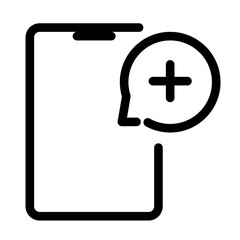 Obraz premium mobile medical chat app icon