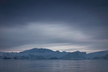 big icebergs floating over sea