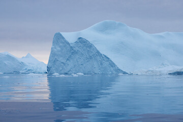 big icebergs floating over sea