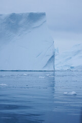 big icebergs floating over sea