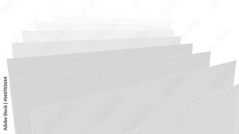 Poster elegant white slices stack slowly receding into the distance background loop. ambient animation crea