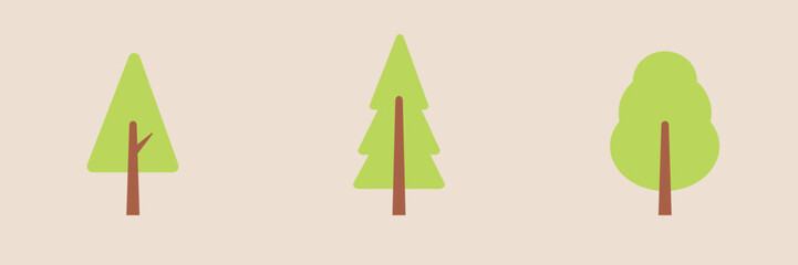 Tree Flat design simple 2
