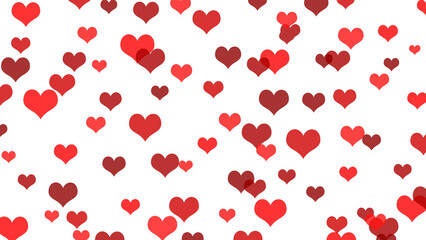 red hearts background for valentine day