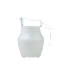 Glass jug of fresh milk  transparent png