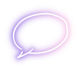 Collection of word bolloon neon