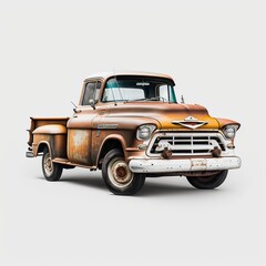 Vintage antique pickup truck concept restoration - obrazy, fototapety, plakaty