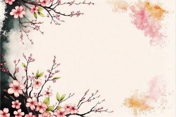 Obraz na płótnie Canvas sakura cherry blossom season japan pink flower illustration background