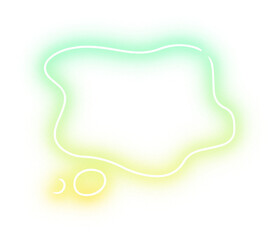 Collection of word bolloon neon