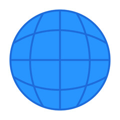 Network technology icon with blue outline style. Concept, digital, data, abstract, network, internet, tech. Vector Illustration