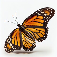A close up of a monarch butterfly