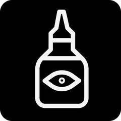 Solid eye medicine icon