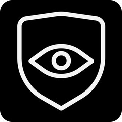 Solid eye protaction icon