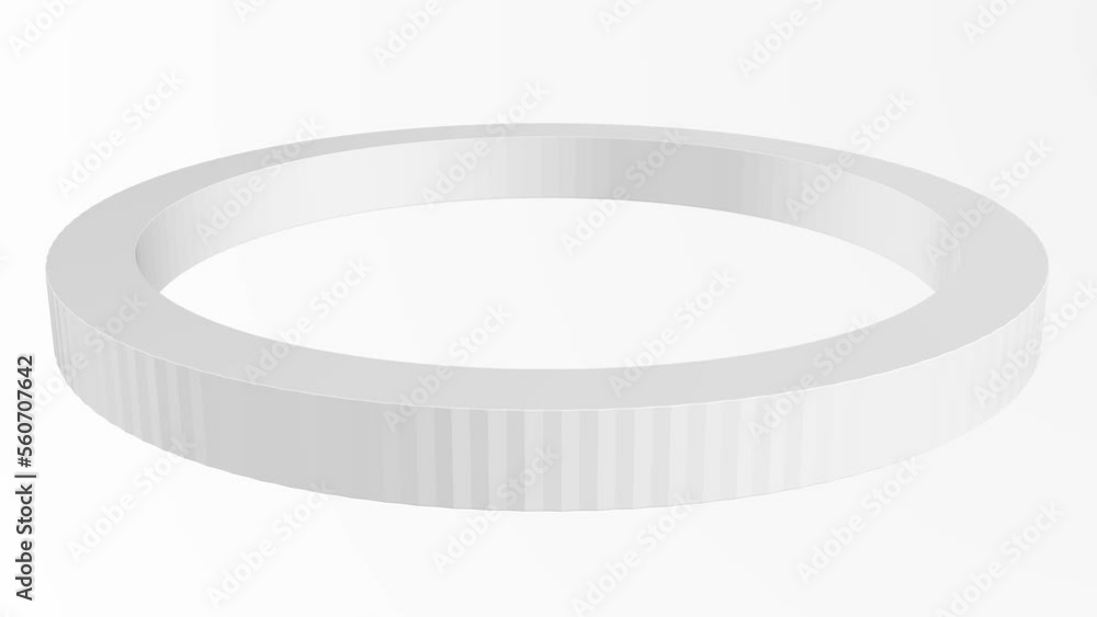 Poster white ring shape spinning in a circle background loop. ambient animation creative design seamless ba