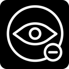 Solid minus eyes icon