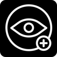 Solid plus eyes icon