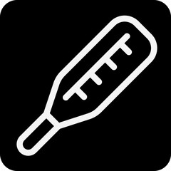 Solid thermometer icon