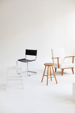 Photo studio interior with chairs