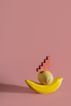 Composition of wooden objects