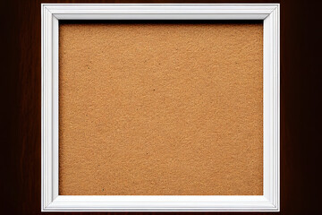 Fototapeta premium blank cork board with white frame, Generative AI
