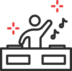 Dj Man Vector Icon
