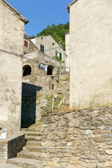 Reggetto hamlet in San-Giovanni-di-Moriani village . Upper Corsica mountain