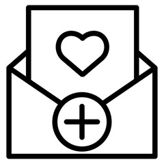 Obraz premium message love line icon