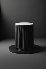 Podium for product advertisement or restaurant menus minimalist design Generative AI