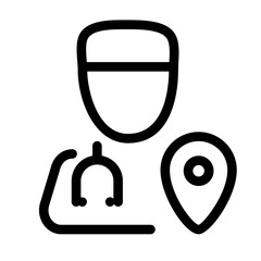 doctor pin vector icon