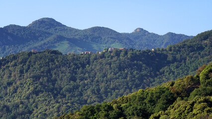 Fototapeta premium San-Giovani-di-Moriani village in Upper Corsica mountain