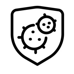 shield virus protection icon