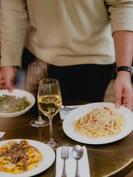 A selection of pasta dishes 
